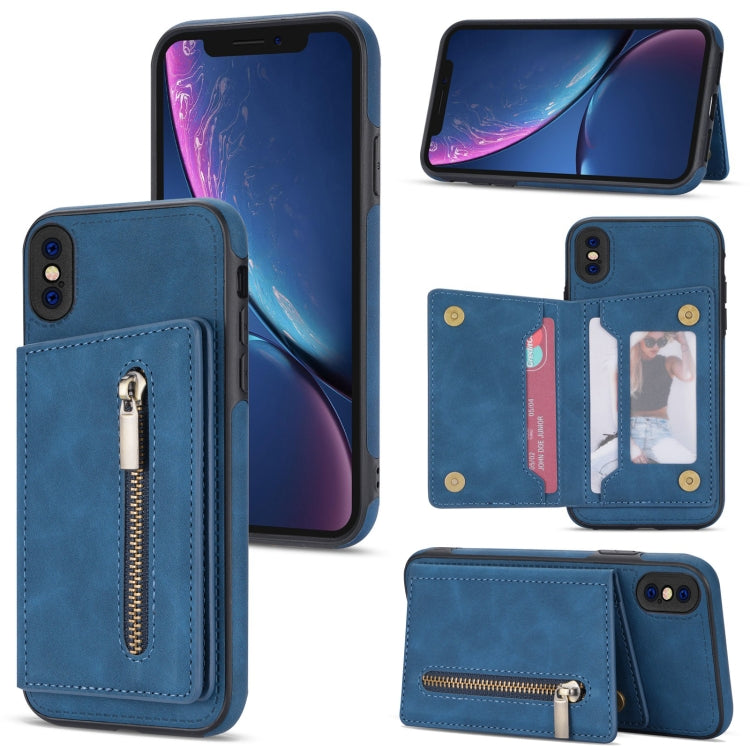 Zipper Card Holder Phone Case, For iPhone 11 Pro Max, For iPhone X / XS, For iPhone XR, For iPhone XS Max