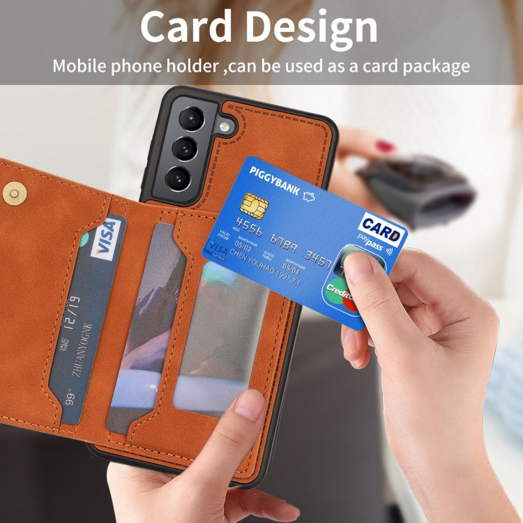Line Card Holder Phone Case, For Samsung Galaxy S21+ 5G, For Samsung Galaxy S22 5G, For Samsung Galaxy S22+ 5G, For Samsung Galaxy S21 FE 5G