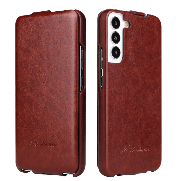 Fierre Shann 64 Texture Vertical Flip PU Leather Phone Case, For Samsung Galaxy S22 5G, For Samsung Galaxy S22+ 5G, For Samsung Galaxy S22 Ultra 5G