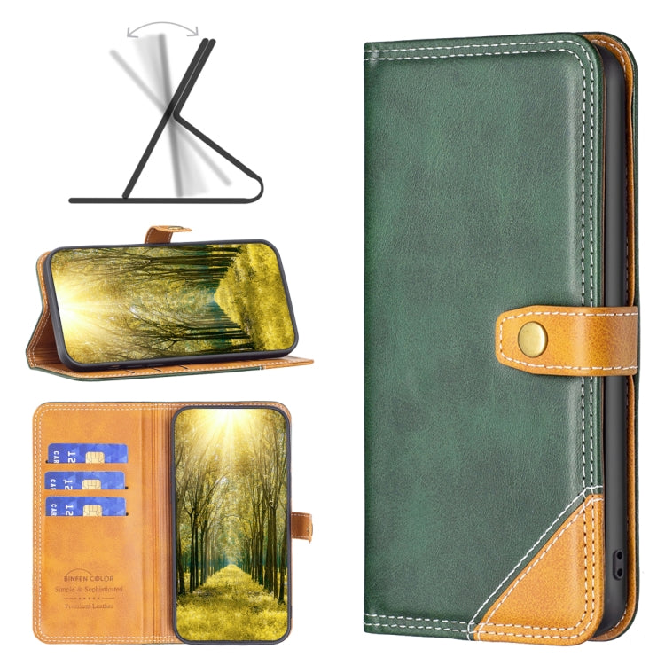 Color Matching Double Sewing Thread Leather Phone Case, For vivo Y21