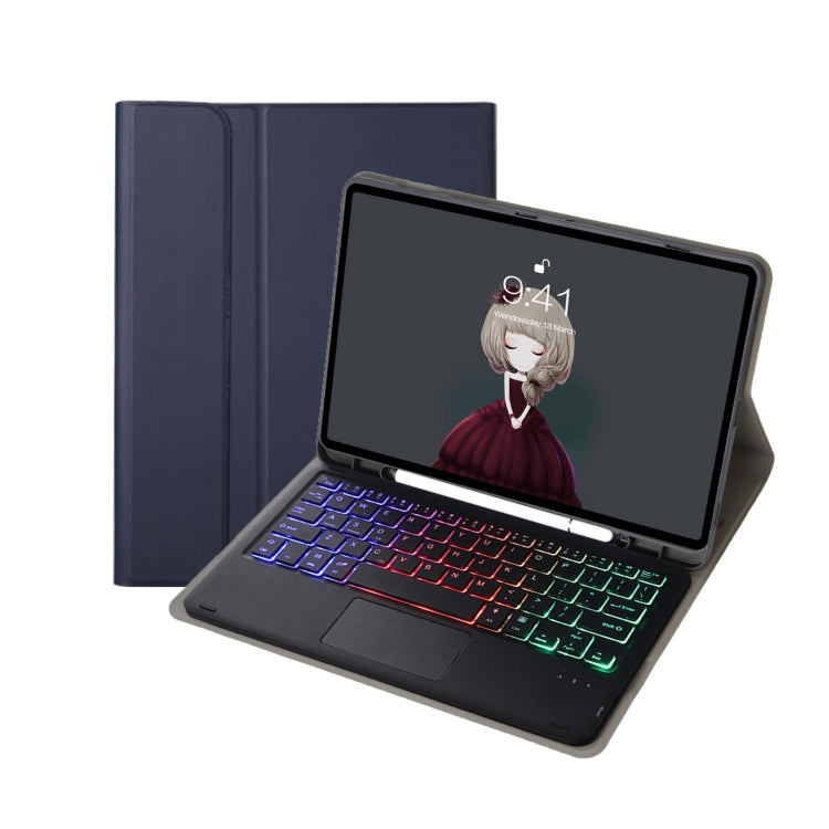 A07B-AS Lambskin Pen Slot Touch Pad Bluetooth Keyboard Leather Tablet Case, For iPad 9.7 2018&2017 / Pro 9.7 / Air 2, For iPad 10.2 2021&2020&2019/Air 2019/Pro 10.5, For iPad Air 11 2025 / 2024 / Air 2022&2020 / Pro 11 2021&2020&2018