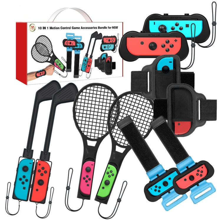 JYS JYS-NS215 10 In 1 Somatosensory Sports Accessories Set for Nintendo Switch, JYS 10 In 1