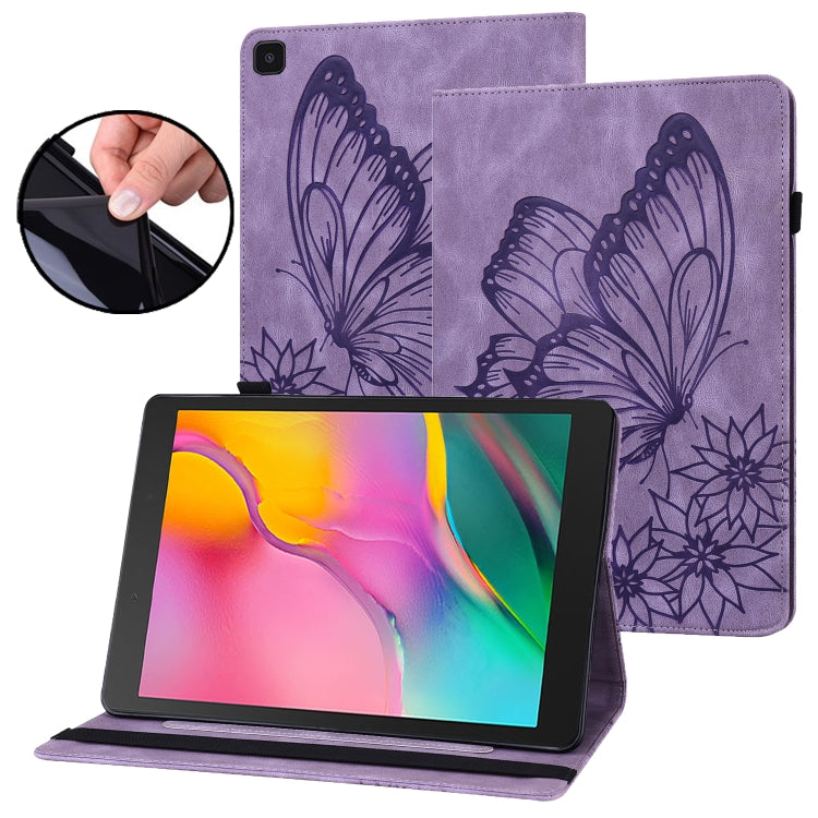 Big Butterfly Embossed Leather Tablet Case, For Samsung Galaxy Tab A7 Lite T220/T225, For Samsung Galaxy Tab A8, For Samsung Galaxy Tab A 8.0 2019 T290/T295, For Samsung Galaxy Tab S6 Lite P610