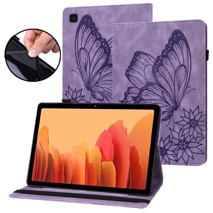 Big Butterfly Embossed Leather Tablet Case, For Samsung Galaxy Tab A7 T500, For Samsung Galaxy Tab S2 9.7 T810/T815