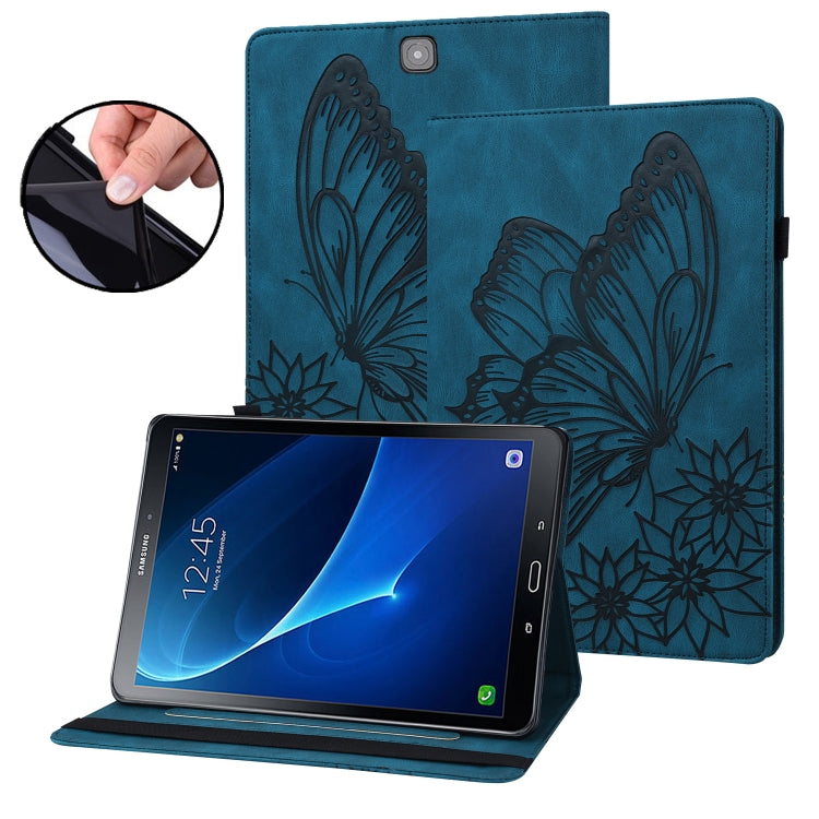 Big Butterfly Embossed Leather Tablet Case, For Samsung Galaxy Tab A7 T500, For Samsung Galaxy Tab S2 9.7 T810/T815