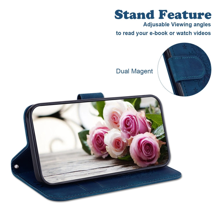 Butterfly Rose Embossed Leather Phone Case, For Samsung Galaxy A22 5G, For Samsung Galaxy A03 166mm, For Samsung Galaxy A03 Core, For Samsung Galaxy A10 / M10