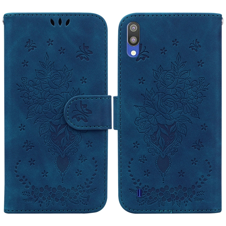 Butterfly Rose Embossed Leather Phone Case, For Samsung Galaxy A22 5G, For Samsung Galaxy A03 166mm, For Samsung Galaxy A03 Core, For Samsung Galaxy A10 / M10