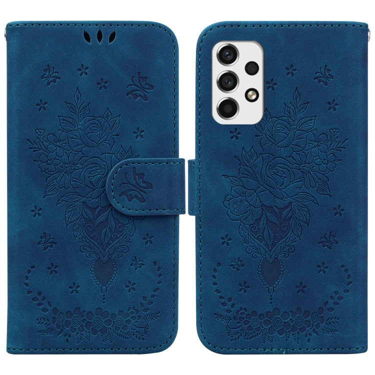 Butterfly Rose Embossed Leather Phone Case, For Samsung Galaxy A10e / A20e, For Samsung Galaxy A13 4G, For Samsung Galaxy A20 / A30, For Samsung Galaxy A33 5G