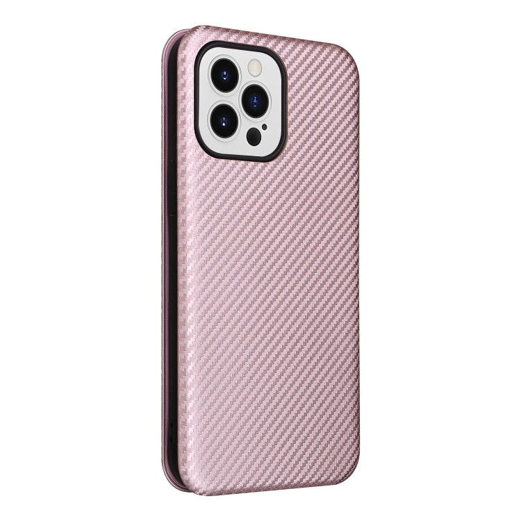 Carbon Fiber Texture Magnetic Flip Leather Phone Case, For iPhone 14, For iPhone 14 Plus, For iPhone 14 Pro, For iPhone 14 Pro Max