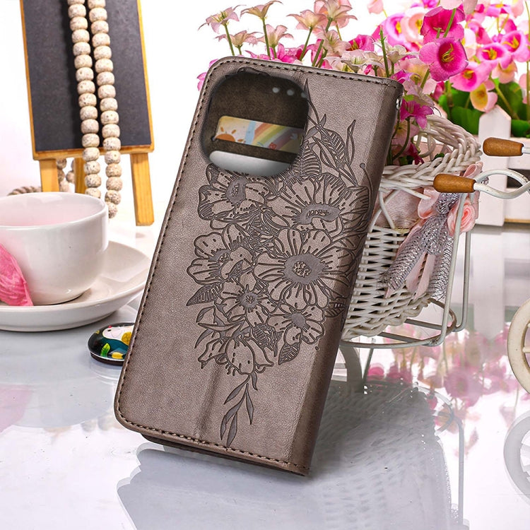 Embossed Butterfly Leather Phone Case, For iPhone 14 Pro Max