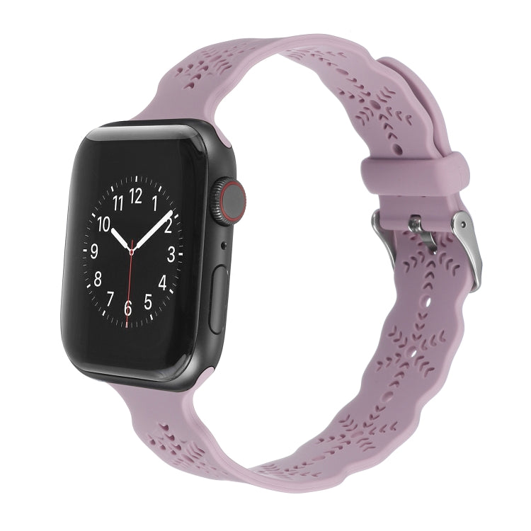 Snowflake Silicone Watch Band For Apple Watch Series, 7 41mm / 6&SE&5&4 40mm / 3&2&1 38mm, 7 45mm / 6&SE&5&4 44mm / 3&2&1 42mm