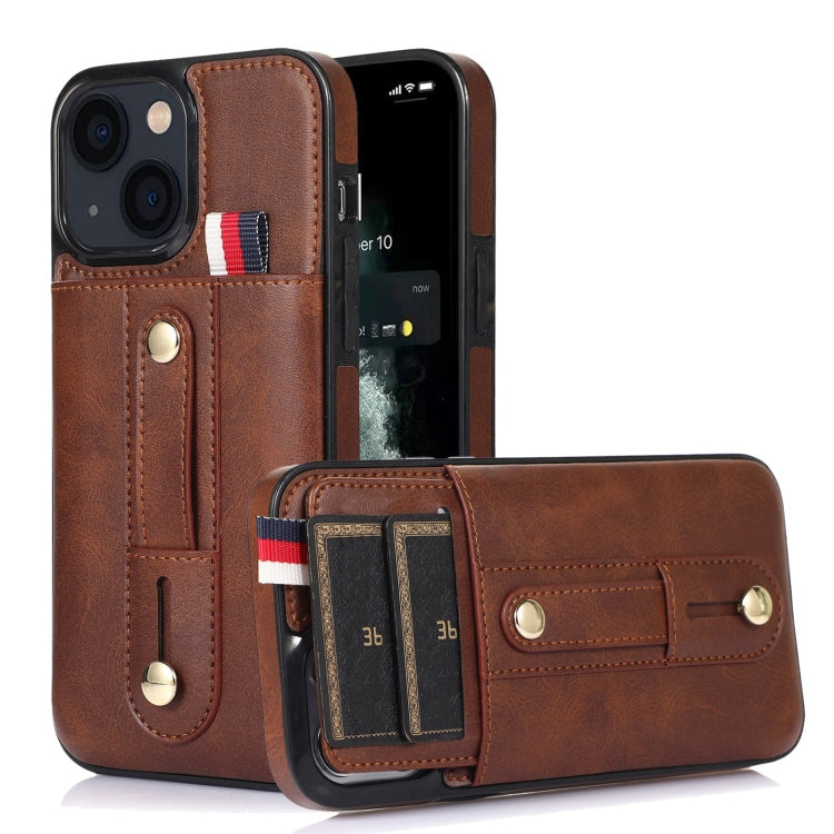 Wristband Kickstand Wallet Leather Phone Case, For iPhone 13 mini, For iPhone 13, For iPhone 13 Pro, For iPhone 13 Pro Max