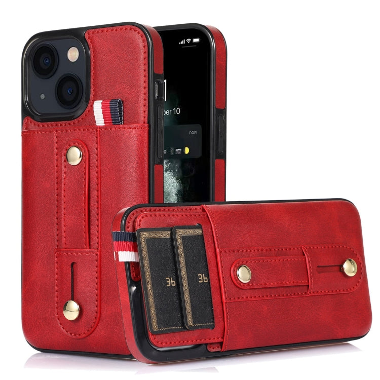 Wristband Kickstand Wallet Leather Phone Case, For iPhone 13 mini, For iPhone 13, For iPhone 13 Pro, For iPhone 13 Pro Max