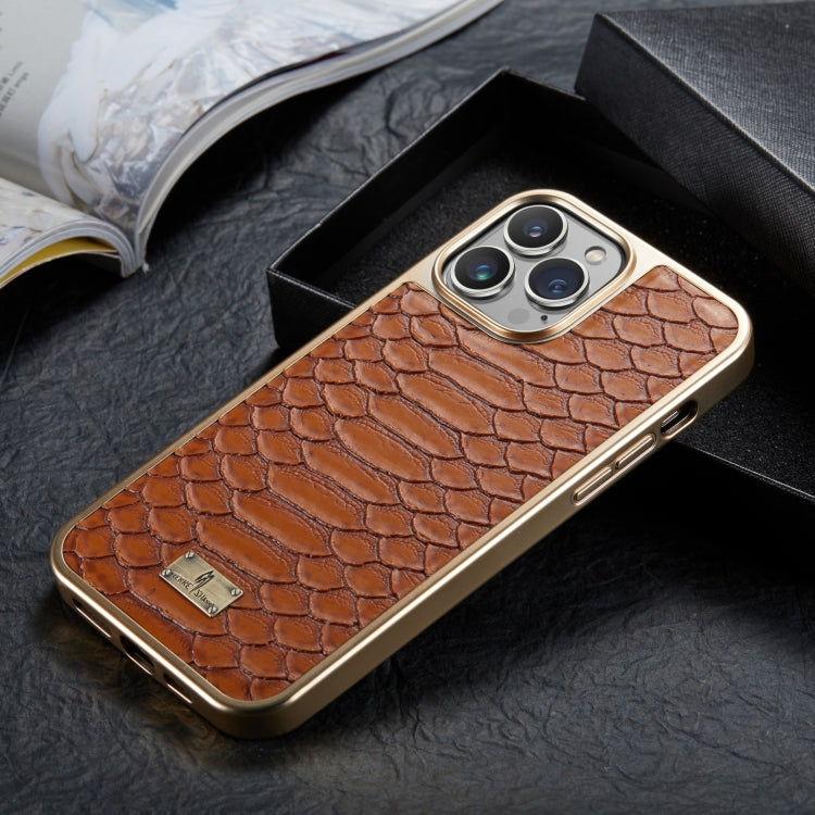 Python Texture Electroplating PU Phone Case, For iPhone 13, For iPhone 13 Pro, For iPhone 13 Pro Max, For iPhone 12 / 12 Pro, For iPhone 12 Pro Max, For iPhone 11