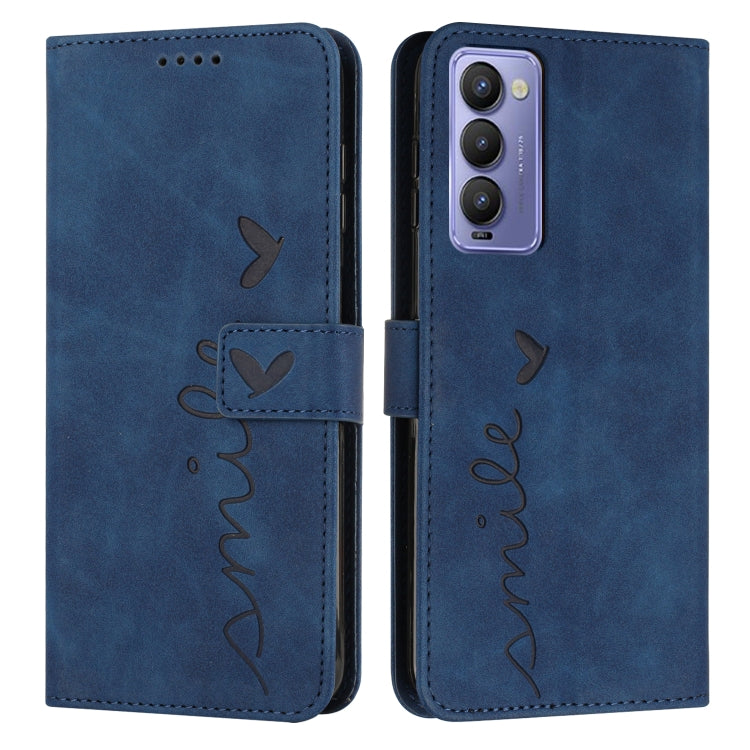 Skin Feel Heart Pattern Leather Phone Case, For Tecno Camon 17 Pro/Camon 17P, For Tecno Camon 18, For Tecno Camon 18 Premier, For Tecno POP 5 LTE