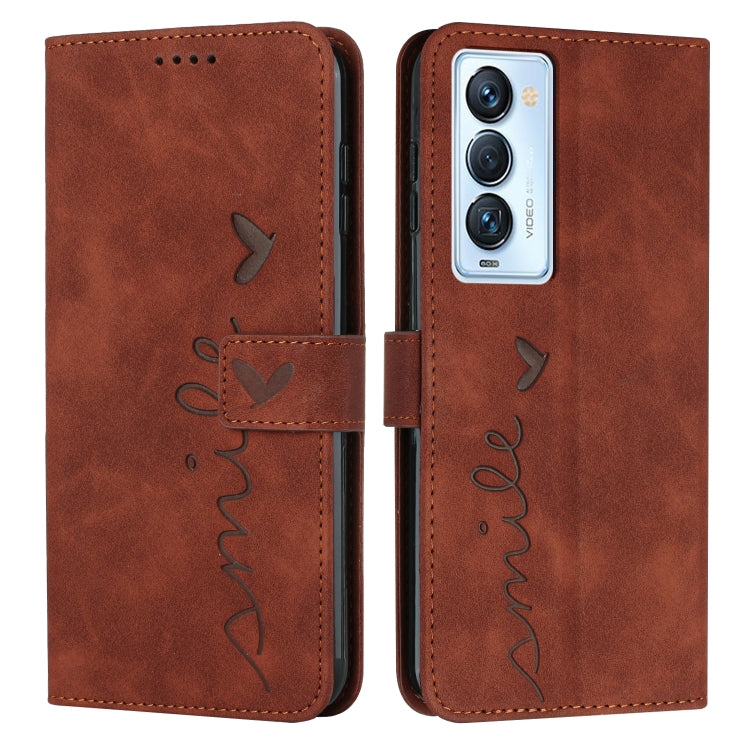 Skin Feel Heart Pattern Leather Phone Case, For Tecno Camon 17 Pro/Camon 17P, For Tecno Camon 18, For Tecno Camon 18 Premier, For Tecno POP 5 LTE