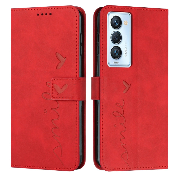 Skin Feel Heart Pattern Leather Phone Case, For Tecno Camon 17 Pro/Camon 17P, For Tecno Camon 18, For Tecno Camon 18 Premier, For Tecno POP 5 LTE