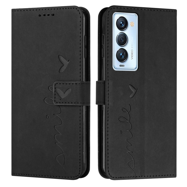 Skin Feel Heart Pattern Leather Phone Case, For Tecno Camon 17 Pro/Camon 17P, For Tecno Camon 18, For Tecno Camon 18 Premier, For Tecno POP 5 LTE
