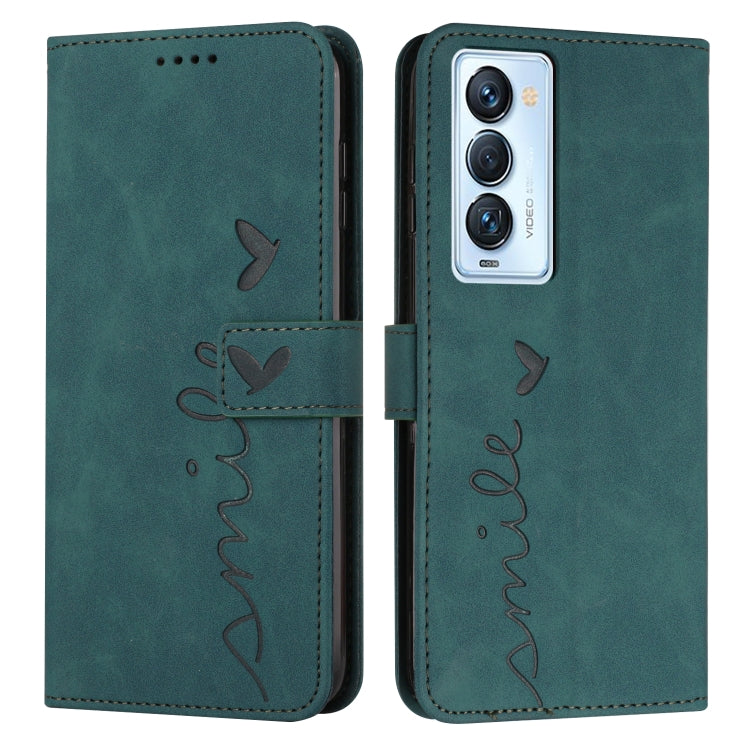 Skin Feel Heart Pattern Leather Phone Case, For Tecno Camon 17 Pro/Camon 17P, For Tecno Camon 18, For Tecno Camon 18 Premier, For Tecno POP 5 LTE