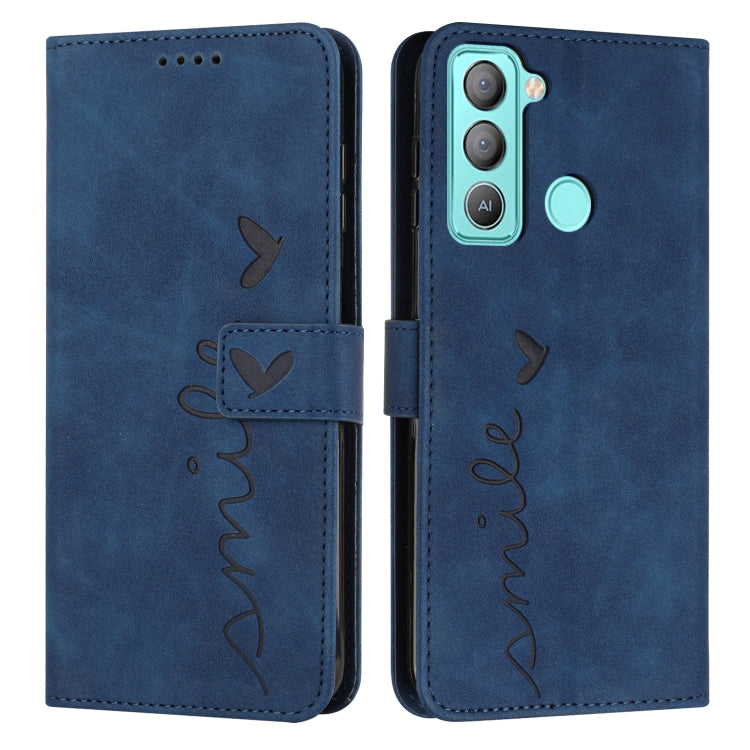 Skin Feel Heart Pattern Leather Phone Case, For Tecno Camon 17 Pro/Camon 17P, For Tecno Camon 18, For Tecno Camon 18 Premier, For Tecno POP 5 LTE