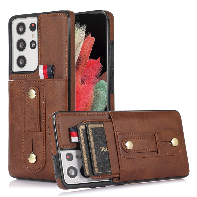 Wristband Kickstand Wallet Leather Phone Case, For Samsung Galaxy S21+ 5G, For Samsung Galaxy S21 Ultra 5G, For Samsung Galaxy S20, For Samsung Galaxy S20+