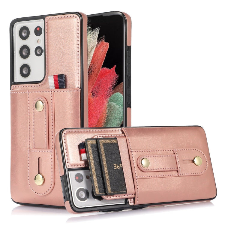 Wristband Kickstand Wallet Leather Phone Case, For Samsung Galaxy S21+ 5G, For Samsung Galaxy S21 Ultra 5G, For Samsung Galaxy S20, For Samsung Galaxy S20+