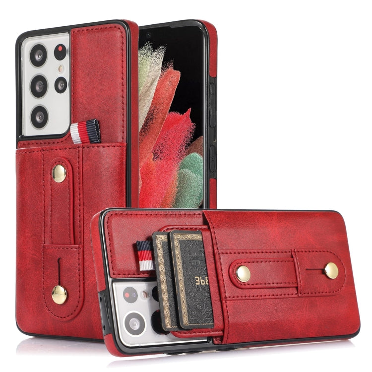 Wristband Kickstand Wallet Leather Phone Case, For Samsung Galaxy S21+ 5G, For Samsung Galaxy S21 Ultra 5G, For Samsung Galaxy S20, For Samsung Galaxy S20+