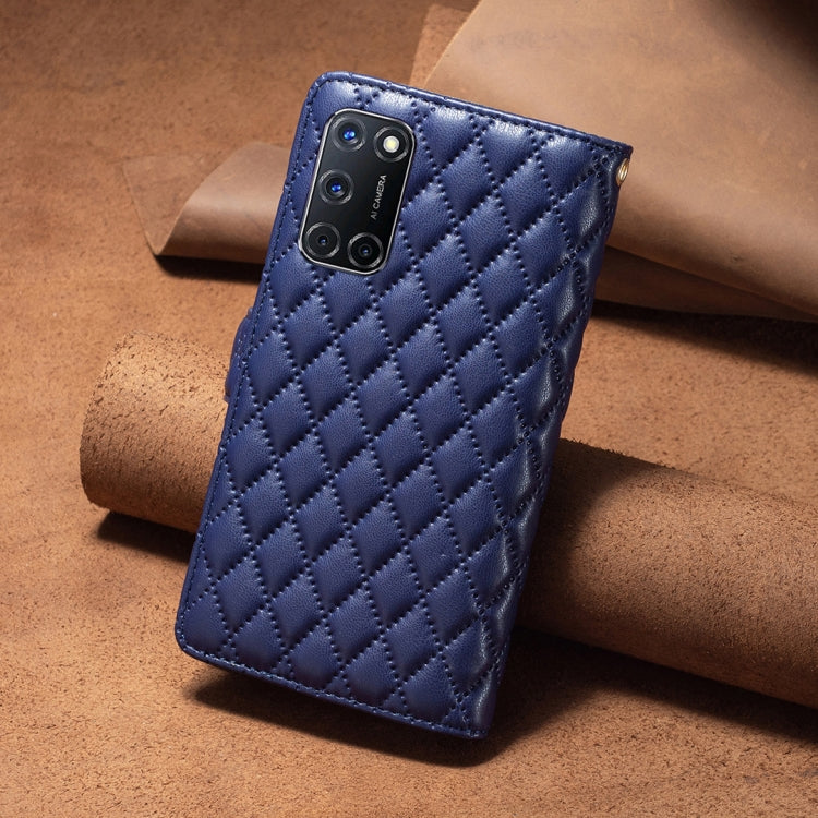 Diamond Lattice Zipper Wallet Leather Flip Phone Case, For OPPO A72 / A52 / A92, For OPPO A74 4G / F19 4G, For OPPO A74 5G / A93 5G / A54 5G, For OPPO A94 4G