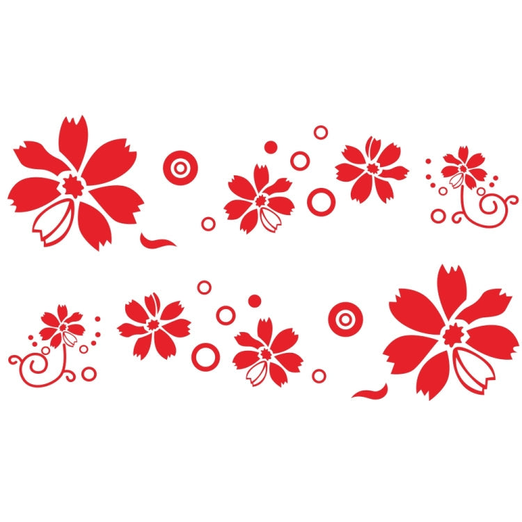 2 PCS/Set D-510 Flowers Pattern Car Modified Decorative Sticker, D-510