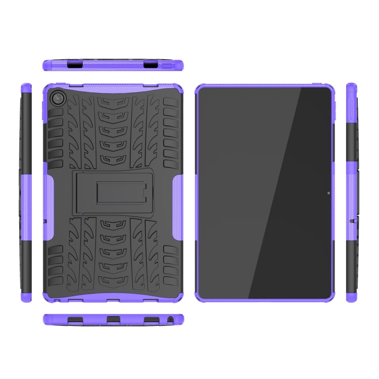 Tire Texture TPU+PC Shockproof Case with Holder, For Lenovo Tab M10 Plus 10.6 3rd Gen 2022