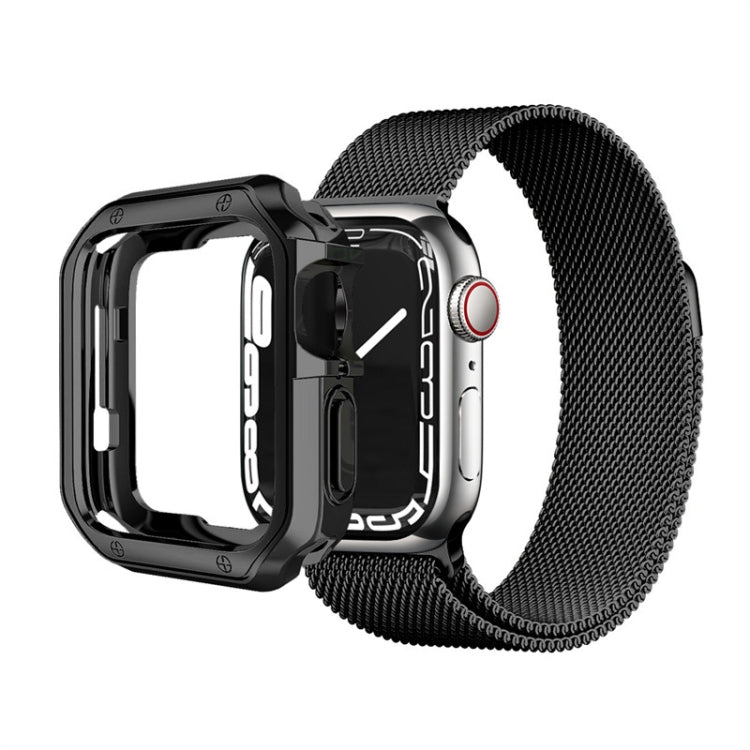 TPU Frame Watch Case, For Apple Watch Series 9 / 8 / 7 41mm, For Apple Watch Series 9 / 8 / 7 45mm, For Apple Watch Series 6 & SE & 5 & 4 44mm, For Apple Watch Series 6 & SE & 5 & 4 40mm, For Apple Watch Series 3 & 2 & 1 42mm