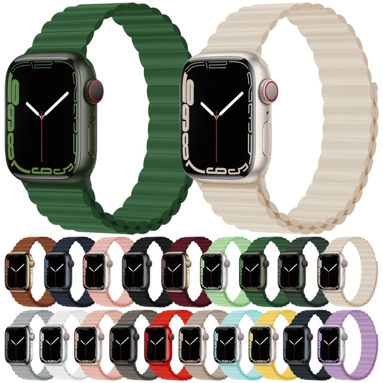 Silicone Magnet Watch Band For Apple Watch Series, 7 41mm / 6&SE&5&4 40mm / 3&2&1 38mm