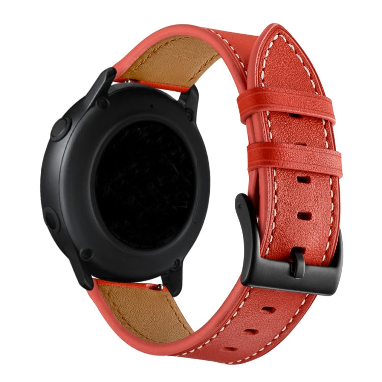 First Layer Leather Sewing Thread Watch Band 20mm / 22mm, For Huawei Watch GT3 Pro 43mm / 46mm