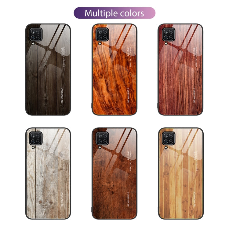 Wood Grain Glass Protective Phone Case, For Samsung Galaxy A12 5G, For Samsung Galaxy A52, For Samsung Galaxy A53, For Samsung Galaxy M32