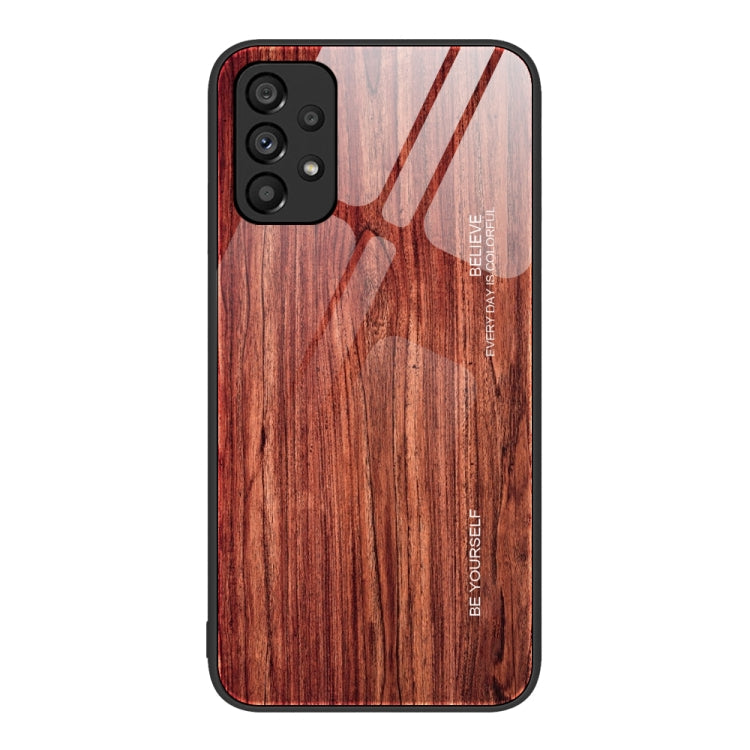 Wood Grain Glass Protective Phone Case, For Samsung Galaxy A12 5G, For Samsung Galaxy A52, For Samsung Galaxy A53, For Samsung Galaxy M32