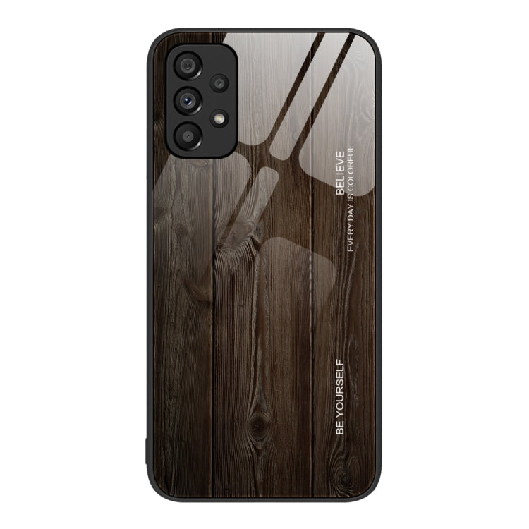 Wood Grain Glass Protective Phone Case, For Samsung Galaxy A12 5G, For Samsung Galaxy A52, For Samsung Galaxy A53, For Samsung Galaxy M32