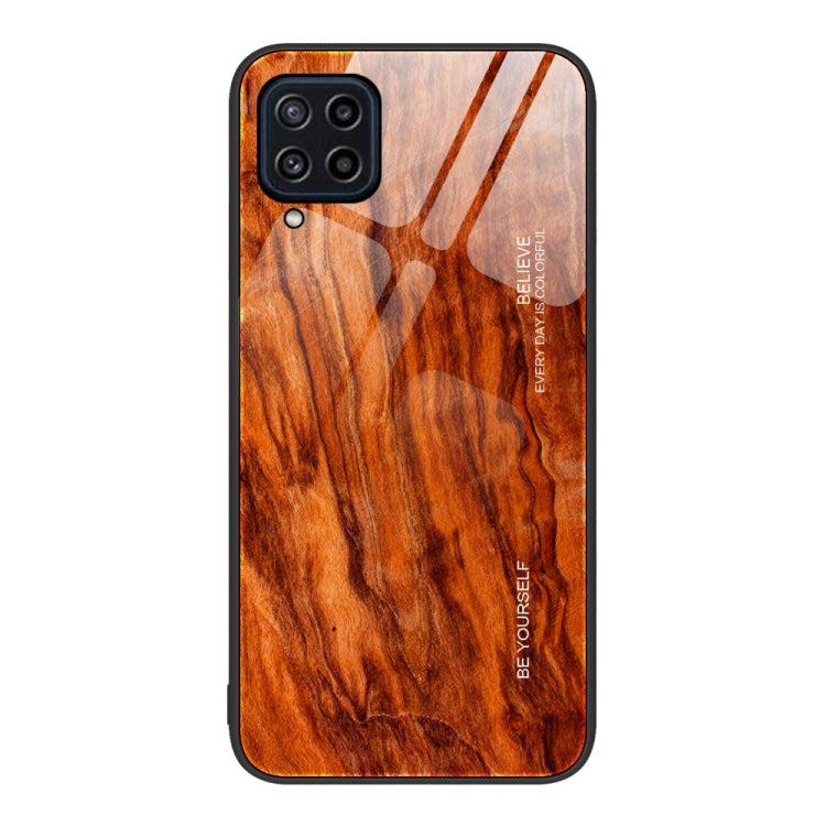Wood Grain Glass Protective Phone Case, For Samsung Galaxy A12 5G, For Samsung Galaxy A52, For Samsung Galaxy A53, For Samsung Galaxy M32