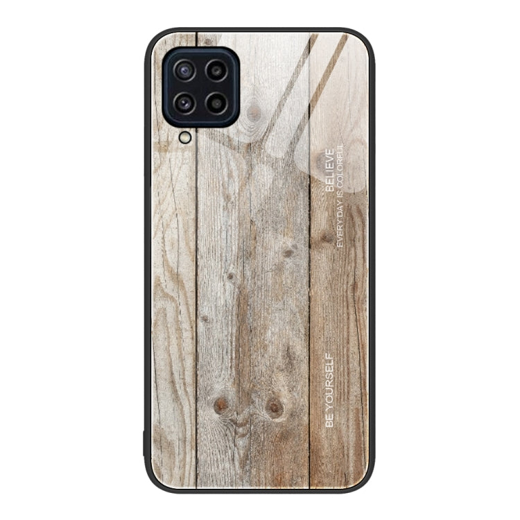 Wood Grain Glass Protective Phone Case, For Samsung Galaxy A12 5G, For Samsung Galaxy A52, For Samsung Galaxy A53, For Samsung Galaxy M32