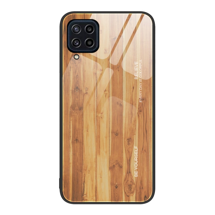 Wood Grain Glass Protective Phone Case, For Samsung Galaxy A12 5G, For Samsung Galaxy A52, For Samsung Galaxy A53, For Samsung Galaxy M32