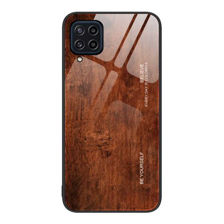Wood Grain Glass Protective Phone Case, For Samsung Galaxy A12 5G, For Samsung Galaxy A52, For Samsung Galaxy A53, For Samsung Galaxy M32