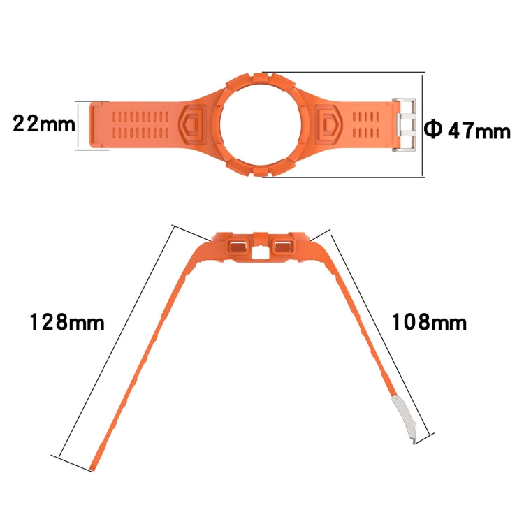 Silicone Integrated Watch Band, For Samsung Galaxy Watch5 44mm
