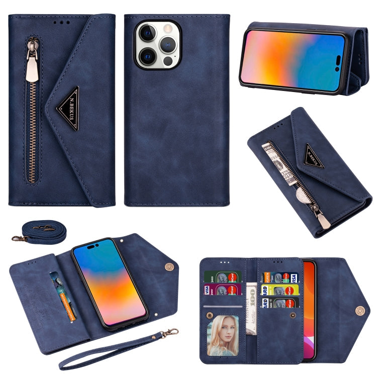Skin Feel Zipper Horizontal Flip Leather Case, For iPhone 14, For iPhone 14 Max, For iPhone 14 Pro, For iPhone 14 Pro Max