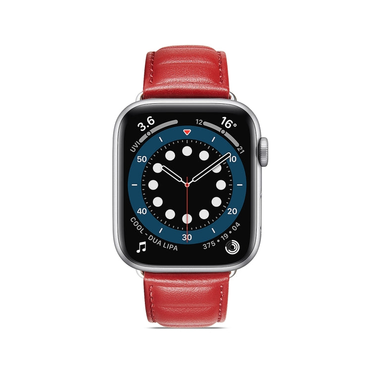 Genuine Leather Watch Band For Apple Watch Series, 7 45mm / 6&SE&5&4 44mm / 3&2&1 42mm, 7 41mm / 6&SE&5&4 40mm / 3&2&1 38mm