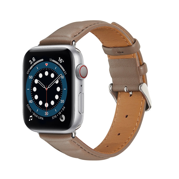 Genuine Leather Watch Band For Apple Watch Series, 7 45mm / 6&SE&5&4 44mm / 3&2&1 42mm, 7 41mm / 6&SE&5&4 40mm / 3&2&1 38mm