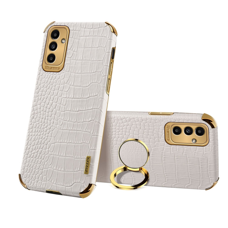 6D Electroplating Crocodile Texture Phone Case With Holder, For Samsung Galaxy A13 5G, For Samsung Galaxy A23 5G, For Samsung Galaxy A53, For Samsung Galaxy M52 5G
