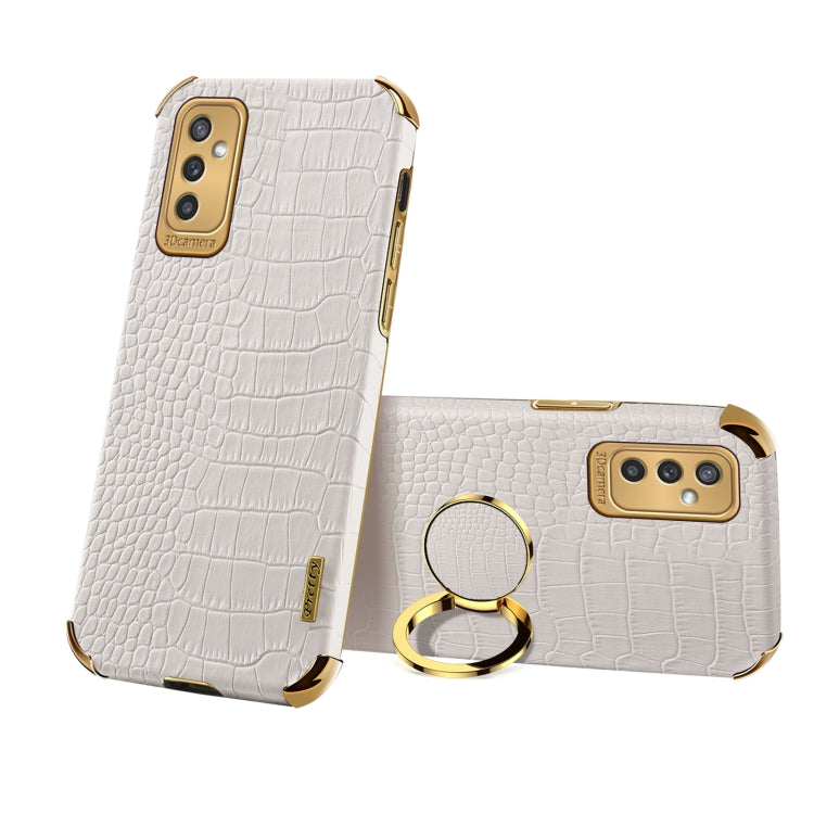 6D Electroplating Crocodile Texture Phone Case With Holder, For Samsung Galaxy A13 5G, For Samsung Galaxy A23 5G, For Samsung Galaxy A53, For Samsung Galaxy M52 5G