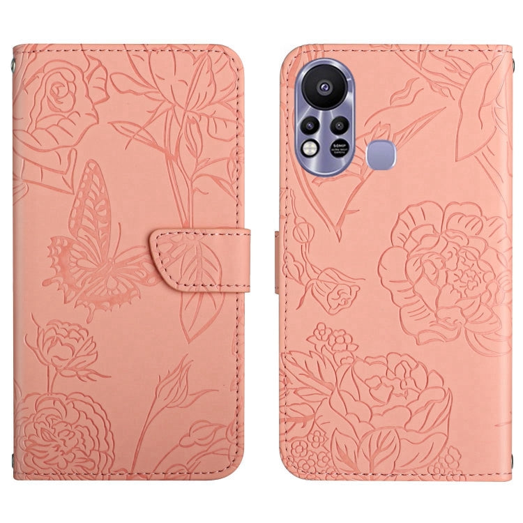 HT03 Skin Feel Butterfly Embossed Flip Leather Phone Case, For Infinix Hot 11s, For Infinix Hot 12, For Infinix Hot 12 Play, For Infinix Hot 12i