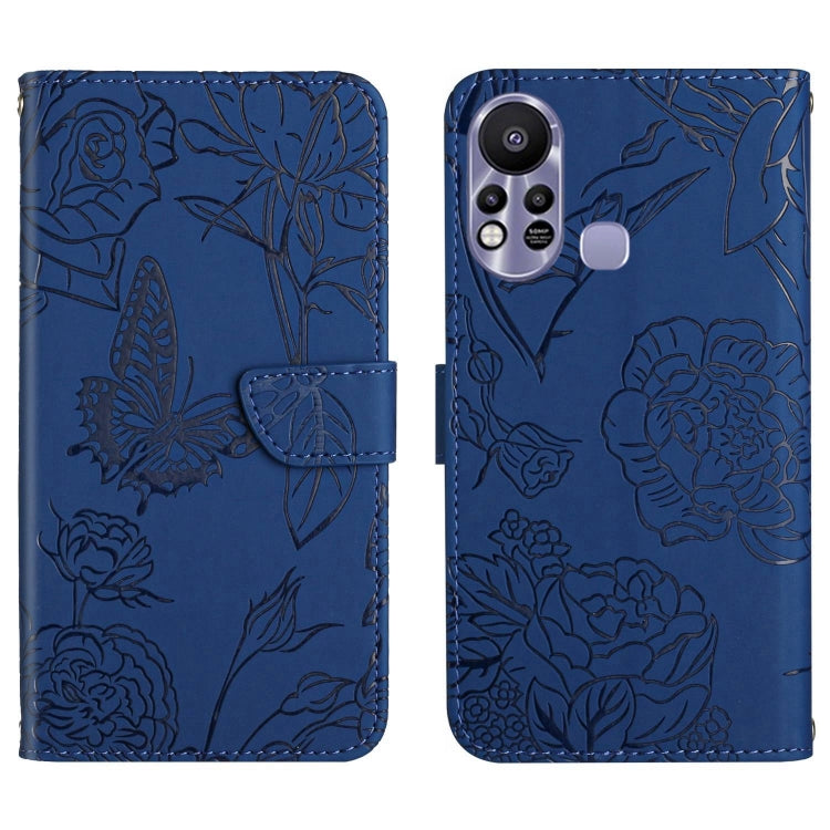 HT03 Skin Feel Butterfly Embossed Flip Leather Phone Case, For Infinix Hot 11s, For Infinix Hot 12, For Infinix Hot 12 Play, For Infinix Hot 12i