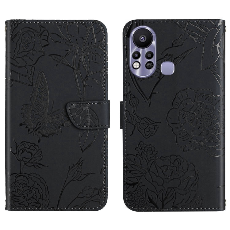 HT03 Skin Feel Butterfly Embossed Flip Leather Phone Case, For Infinix Hot 11s, For Infinix Hot 12, For Infinix Hot 12 Play, For Infinix Hot 12i