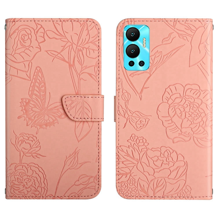 HT03 Skin Feel Butterfly Embossed Flip Leather Phone Case, For Infinix Hot 11s, For Infinix Hot 12, For Infinix Hot 12 Play, For Infinix Hot 12i